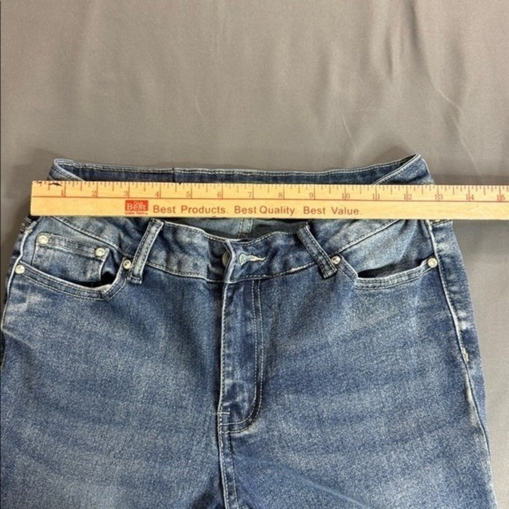 J For Justify Butterfly‎ Embroidered Bootcut Jeans Medium Wash Blue Size 3 03 - Picture 5 of 14